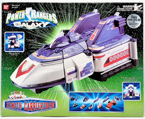 Power Ranger's Lost Galaxy Deluxe Zenith Carrierzord Action Figure Bandai 4372