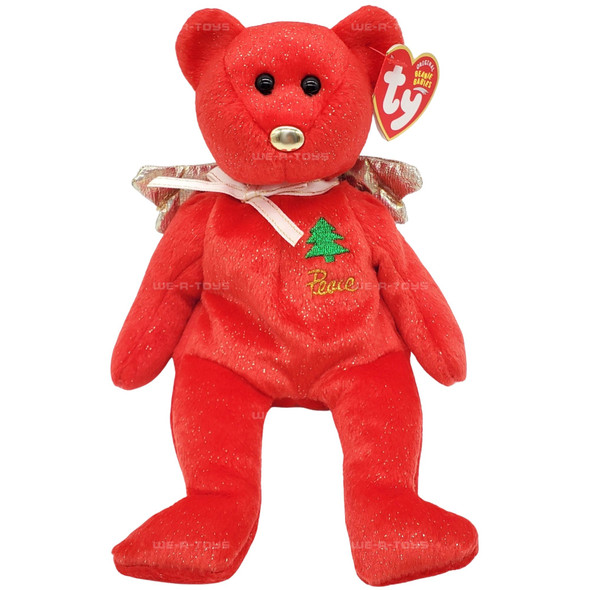 Ty Beanie Babies Gift of Peace Bear Red Angel Christmas Plush 2004