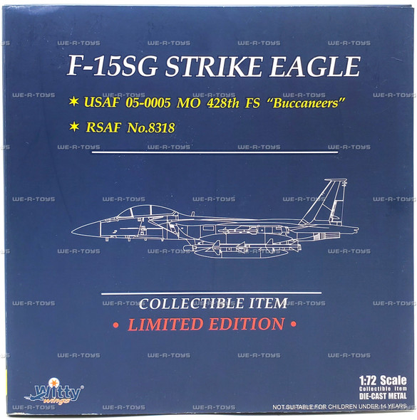 Witty Wings F-15SG Strike Eagle 1:72 Scale Limited Edition 2014 Vehicle #754368