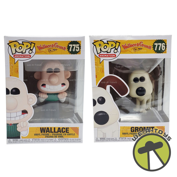 Funko POP! Animation Wallace And Gromit Vinyl Figures Set of 2 NEW