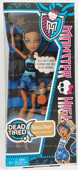 Monster High Dead Tired Robecca Steam Doll 2012 Mattel X4514 NEW