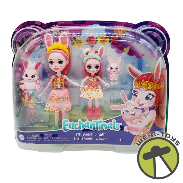 Enchantimals Bree Bunny and Bedalia Bunny Doll 2021 Mattel HCF79 NEW