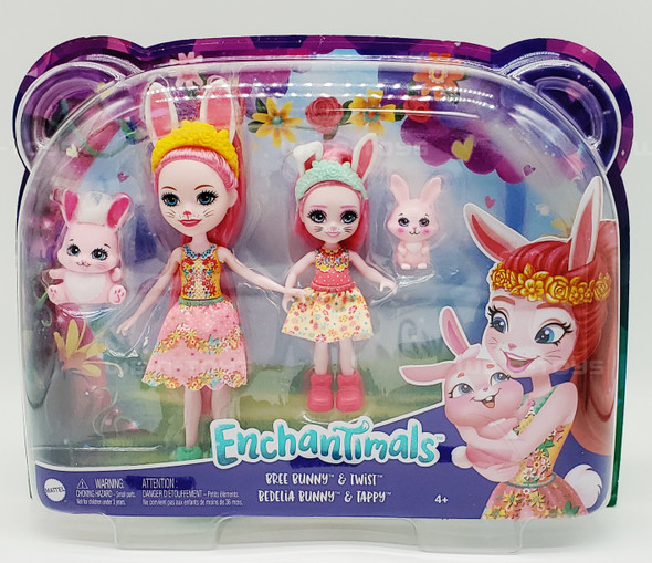 Enchantimals Bree Bunny and Bedalia Bunny Doll 2021 Mattel HCF79 NEW
