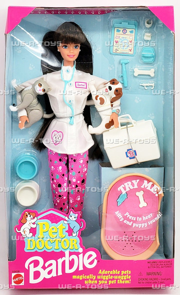 Barbie Pet Doctor Doll Brunette 1996 Mattel 16458 NEW