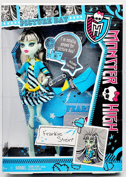 Monster High Picture Day Frankie Stein Doll Y7697 Mattel 2012