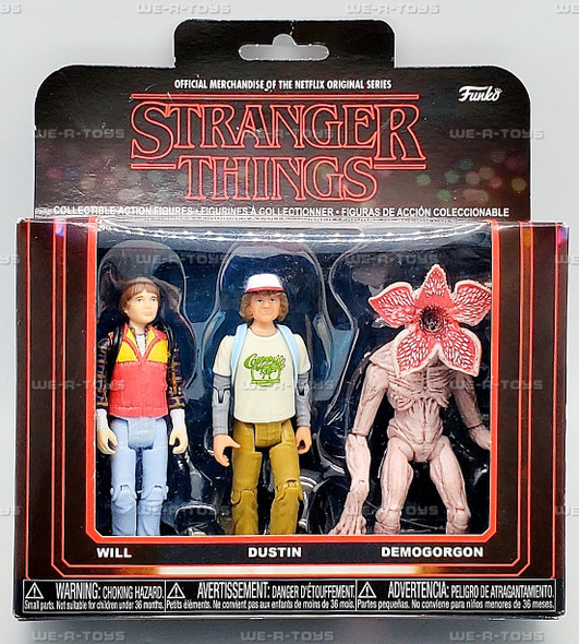 Stranger Things 3 Pack Will Dustin and Demogorgon Action Figures Funko 20834