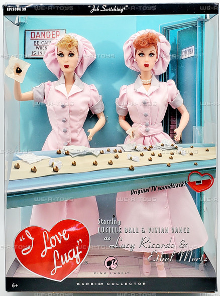 Barbie I Love Lucy Episode 39 Job Switching Lucy and Ethel Doll Set 2008 Mattel