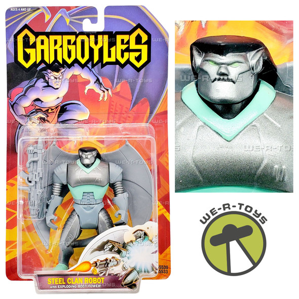 Gargoyles Steel Clan Robot with Exploding Body Powder Figure 1995 Kenner 65533