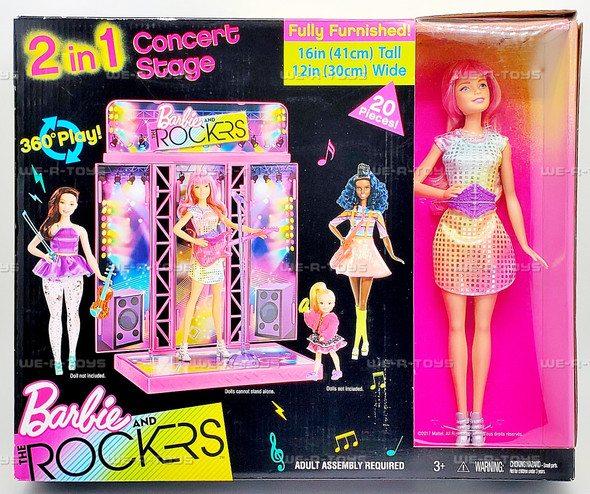 Barbie and the Rockers 2 in 1 Concert Stage Doll and Playset 2017 Mattel FHC08