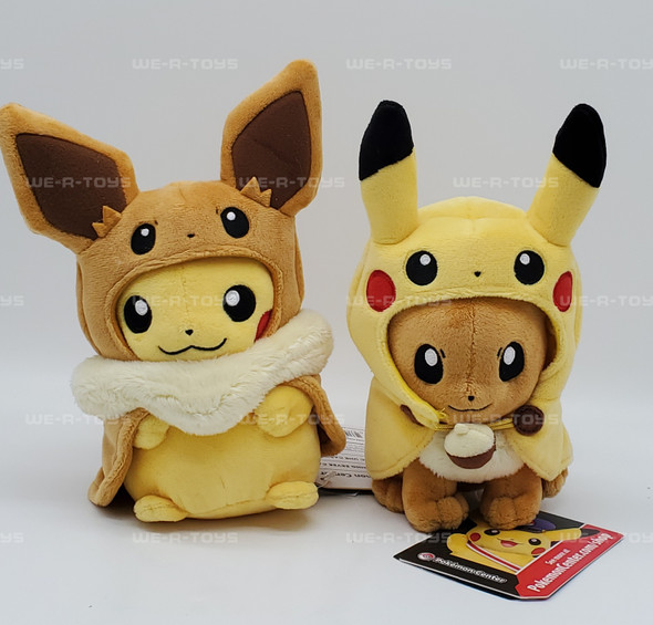 Pokémon Pikachu Eevee Costume Duos 6" Plush Set of Two 2019 Nintendo 701-06607