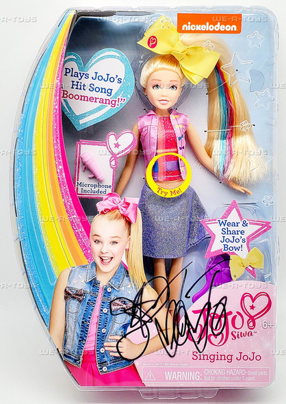 Nickelodeon Singing Jojo Siwa Doll Autographed 2017 Just Play 51111