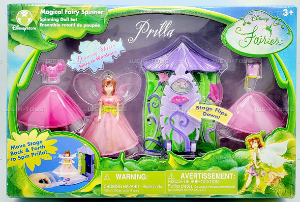 Disney Fairies Prilla Magical Fairy Spinner Doll Set Disney Store PG874