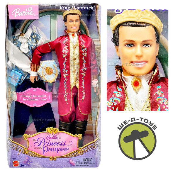 Barbie The princess and the Pauper King Dominick Doll 2004 Mattel C5774