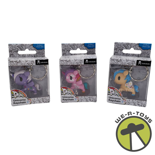 Tokidoki Unicorno Lot of 3 Keychains 2017 Just Play 63045