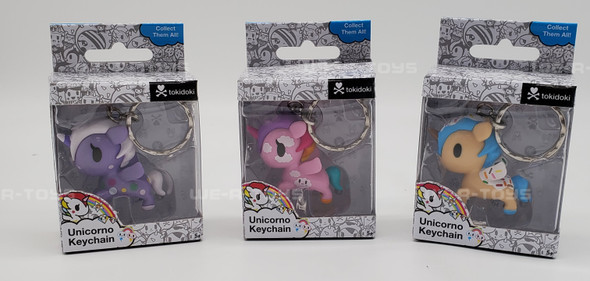 Tokidoki Unicorno Lot of 3 Keychains 2017 Just Play 63045