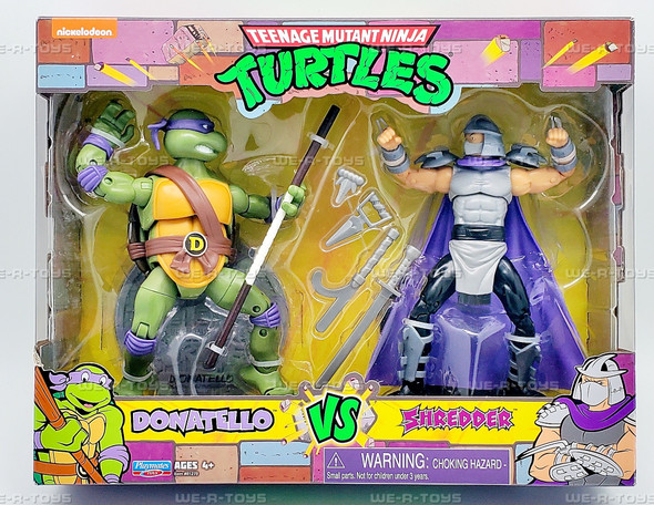 Teenage Mutant Ninja Turtles Donatello vs Shredder Action Figure 2 Pck Playmates