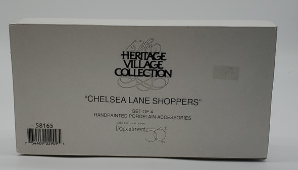 Department 56 Heritage Village Chelsea Lane Shoppers 4 Porcelain Figurines 58165