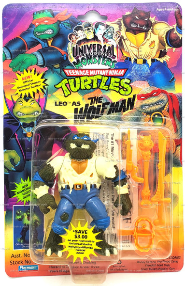 TMNT Monsters Leo as The Wolfman Action Figure 1993 Playmates #5451