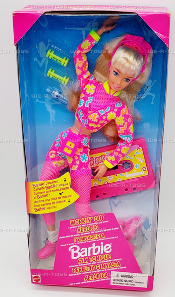 Barbie Workin' Out Doll Multilingual 1996 Mattel 17317 New