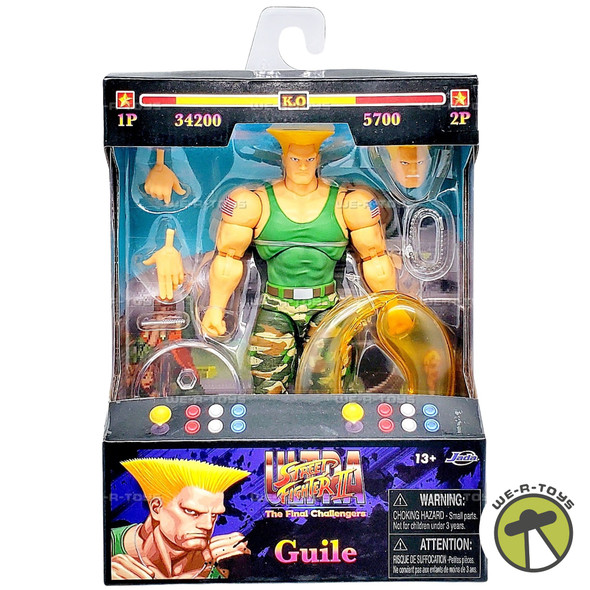 Street Fighter II Guile Action Figure 2024 Jada Toys 34689