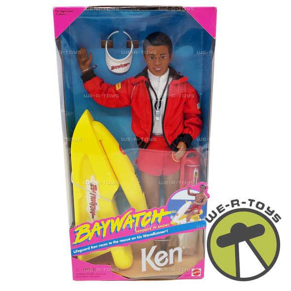 Barbie Baywatch Ken Doll African American 1994 Mattel 13259 New
