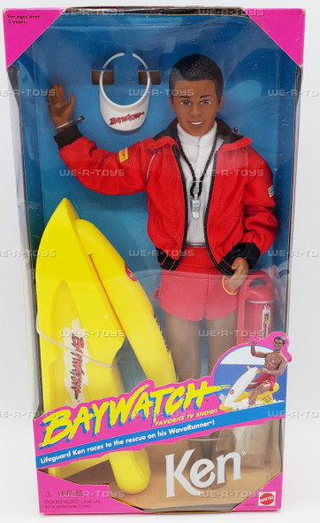 Barbie Baywatch Ken Doll African American 1994 Mattel 13259 New