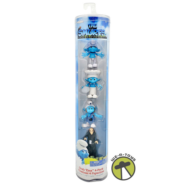 The Smurfs Escape from Gargamel Grab 'Ems 4-Pack Figure Set 2011 Jakks Pacific