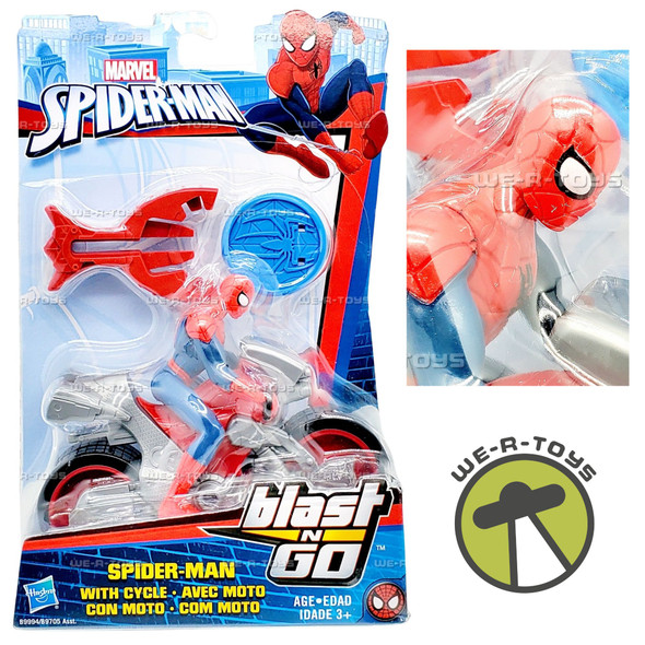 Marvel Spider-Man Blast N’ Go Spider-Man Figure with Cycle 2016 Hasbro B9705