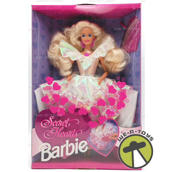 Secret Hearts Barbie Doll Blonde In Heart Fashion Dress 1992 Mattel # 7902
