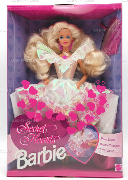 Secret Hearts Barbie Doll Blonde In Heart Fashion Dress 1992 Mattel # 7902