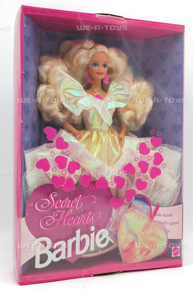 Secret Hearts Barbie Doll Blonde In Magical Hearts White Dress 1992 Mattel 7902
