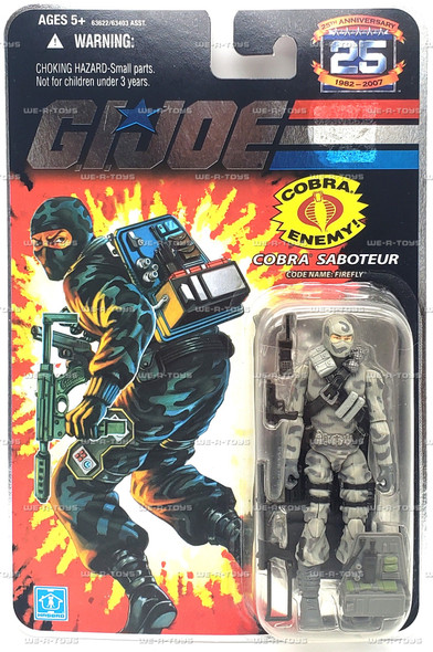 G.I. Joe 25th Anniversary Firefly Cobra Saboteur 2008 Action Figure Hasbro 63622