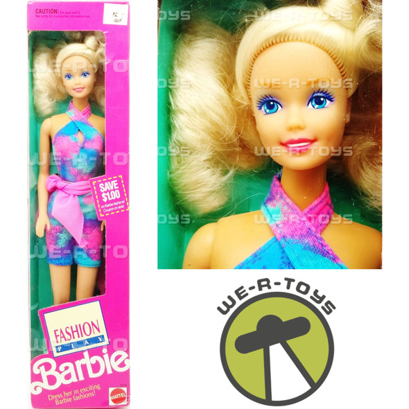 Barbie Fashion Play Doll in Colorful Outfit 1991 Mattel No. 2370 NRFB