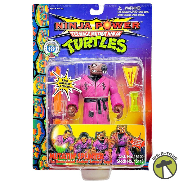 Teenage Mutant Ninja Turtles Ninja Power Mutatin' Splinter Action Figure 1996