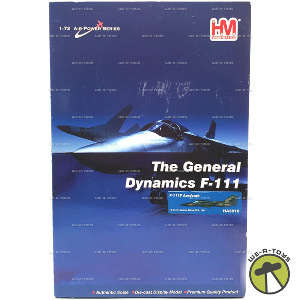 Hobby Master 1:72 Air Power Series The General Dynamics F-111F Aardvark HA3016
