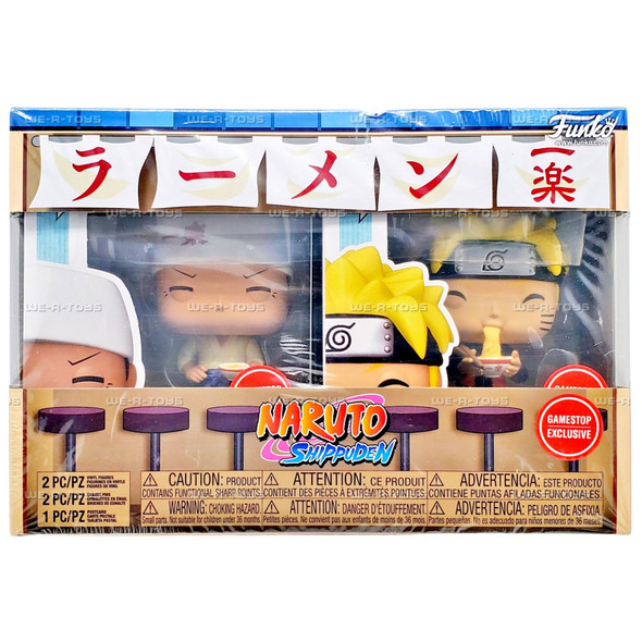 Funko POP Naruto Shippuden Ichiraku Collector Box GameStop Exclusive Figure Set