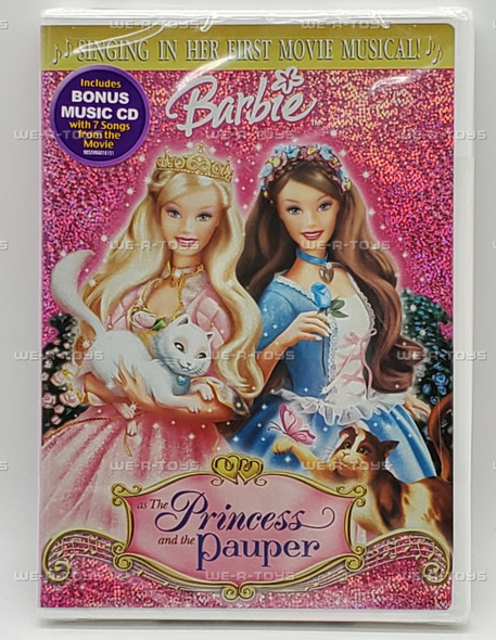 Barbie The Princess and the Pauper DVD Movie 2004 Mattel 16152 NEW