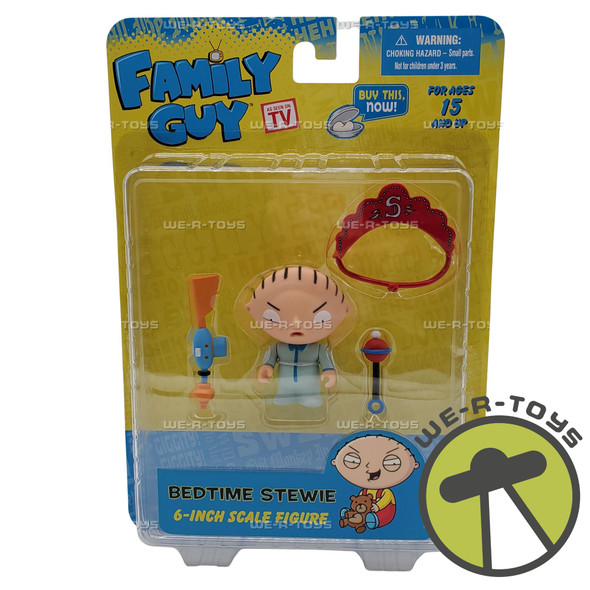 Family Guy Bed Time Stewie 6" Scale Figure 2010 Mezco Toys 20180 NEW