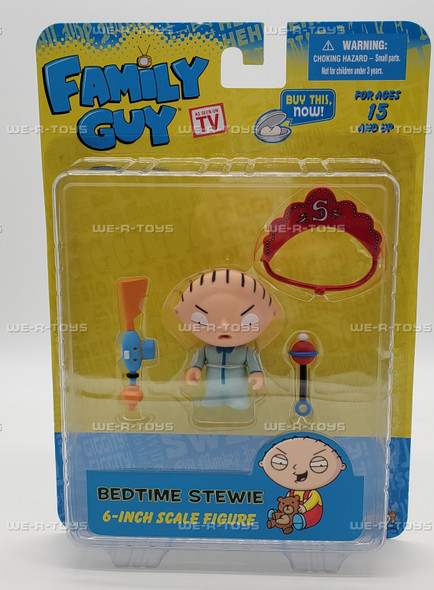 Family Guy Bed Time Stewie 6" Scale Figure 2010 Mezco Toys 20180 NEW