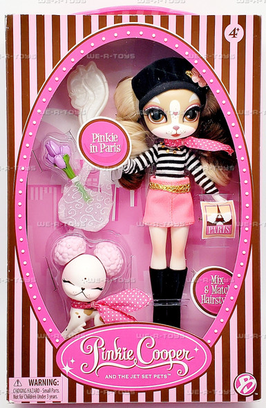 Pinkie Cooper and the Jet Set Pets Pinkie in Paris Doll 2013 Bridge Direct 33042