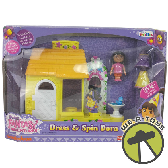 Dora Fantasy Adventures Dress & Spin Play Set 2010 Fisher Price T4174 New