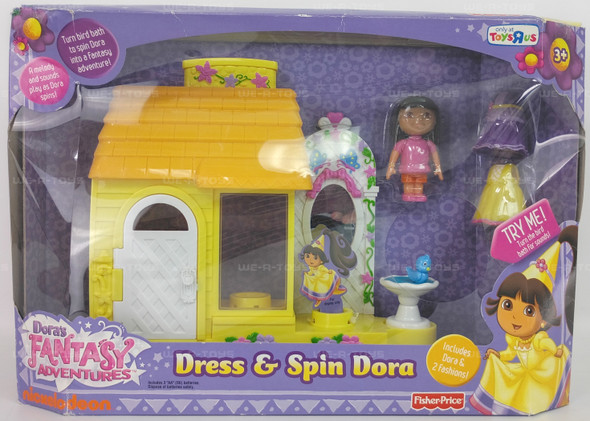 Dora Fantasy Adventures Dress & Spin Play Set 2010 Fisher Price T4174 New