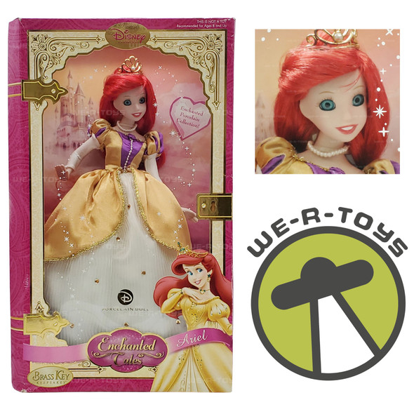 Disney Enchanted Tales Ariel Porcelain Doll 2007 Brass Key Keepsakes 39079 NEW