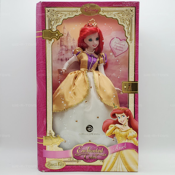 Disney Enchanted Tales Ariel Porcelain Doll 2007 Brass Key Keepsakes 39079 NEW
