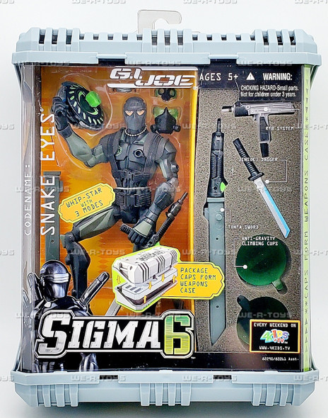 G.I. Joe Sigma 6 Codename Snake Eyes Action Figure Hasbro 82290