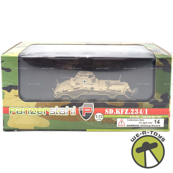 Panzerstahl Sd.Kfz.234/1 6.Pz.Div. Czechia Apr. 1945 1:72 Scale Vehicle #88011