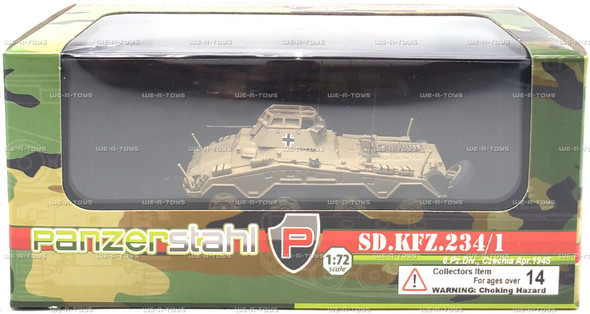 Panzerstahl Sd.Kfz.234/1 6.Pz.Div. Czechia Apr. 1945 1:72 Scale Vehicle #88011