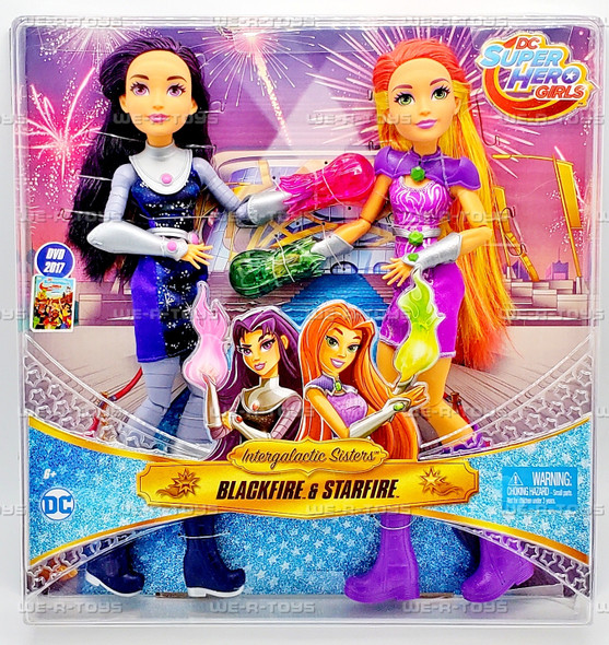 DC Super Hero Girls Intergalactic Sisters Blackfire & Starfire Doll Set Mattel