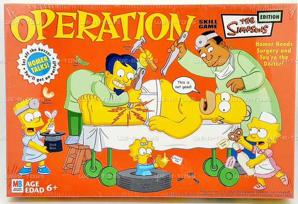 Operation The Simpsons Edition Board Game 2005 Milton Bradley 06789
