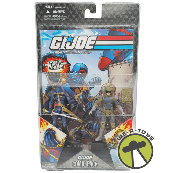 GI Joe Comic Pack Cobra Commander & Tripwire Action Figures 2008 Hasbro New